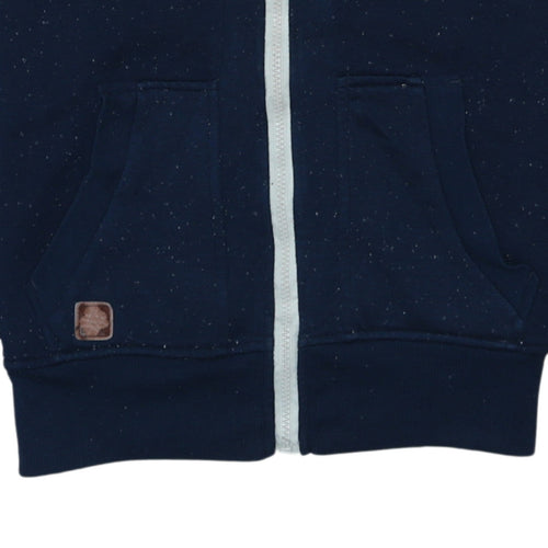 Kangol Men's Blue Small Full Zip Hoodie with Logo Detail