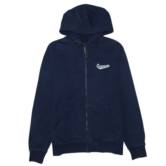 Converse Men’s Blue Full Zip Hoodie S Fleece Sweatshirt