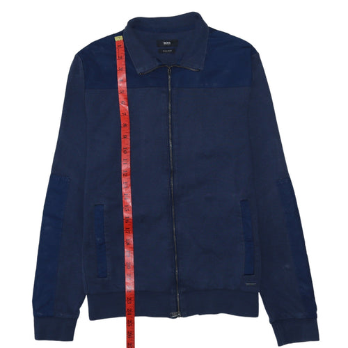 Hugo Boss Men’s Blue Regular Fit Track Jacket Size L Cotton Blend