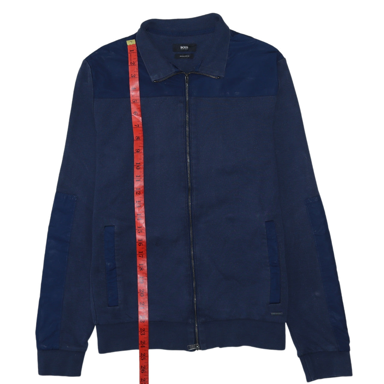 Hugo Boss Men’s Blue Regular Fit Track Jacket Size L Cotton Blend