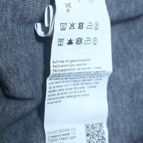 Hugo Boss Men’s Blue Regular Fit Track Jacket Size L Cotton Blend