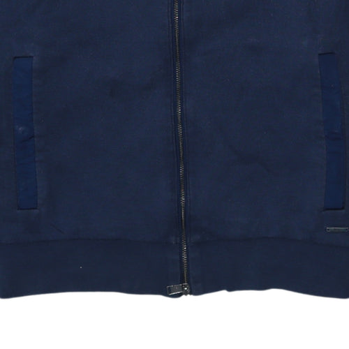 Hugo Boss Men’s Blue Regular Fit Track Jacket Size L Cotton Blend