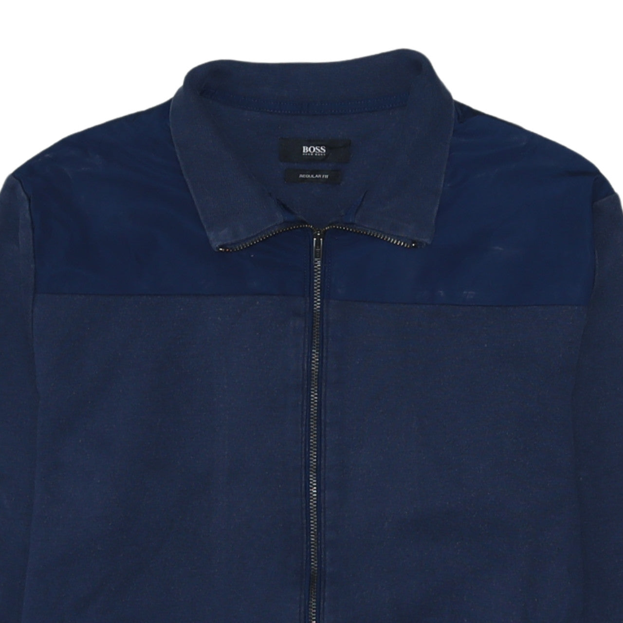 Hugo Boss Men’s Blue Regular Fit Track Jacket Size L Cotton Blend