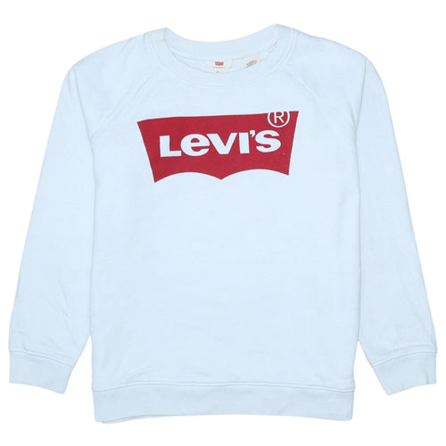 Levi's Men's White XS Pullover Sweatshirt Crew Neck Logo Print
