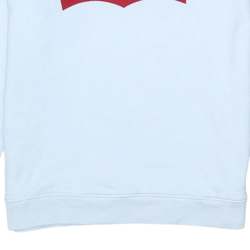 Levi's Men's White XS Pullover Sweatshirt Crew Neck Logo Print