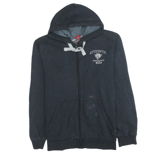 Puma Men's Black 2XL Full Zip Hoodie with Logo Print