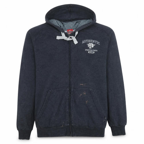 Puma Men's Black 2XL Full Zip Hoodie with Logo Print