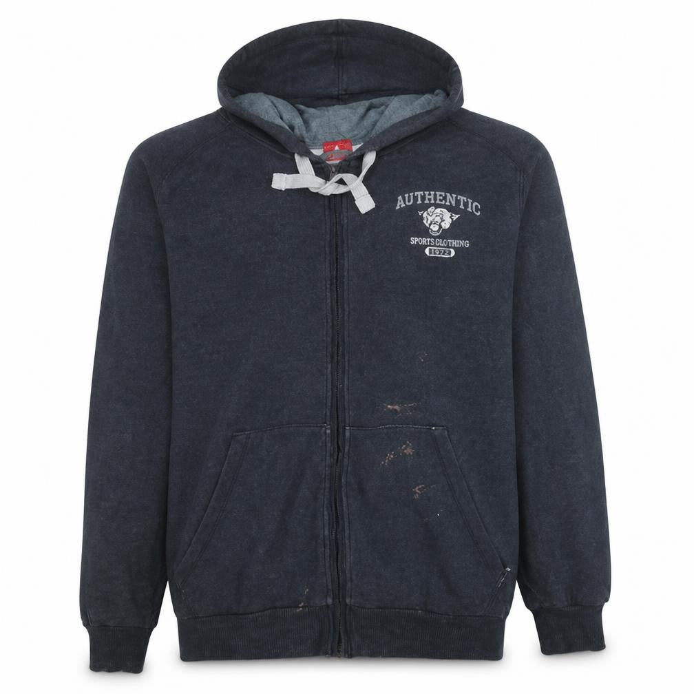Puma Men's Black 2XL Full Zip Hoodie with Logo Print