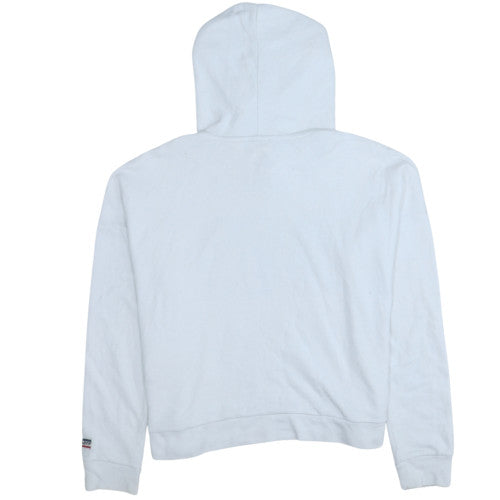 Levi's Womens White Small Pullover Hoodie with Logo Print