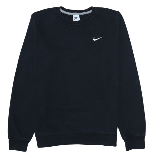 Nike Womens Black L Pullover Sweatshirt Crew Neck Cotton Blend