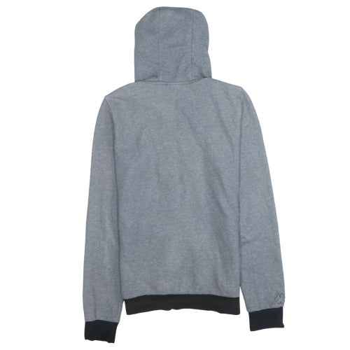 Kappa Men’s Grey Full Zip Hoodie, Size M, Logo Hooded Sweatshirt