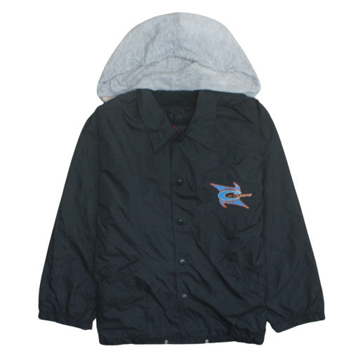 Creeks Boys Black Hooded Windbreaker Jacket 14 Years