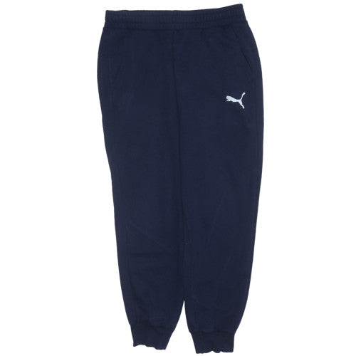 Puma Men's Navy Blue L Jogger Sweatpants with Elastic Waist