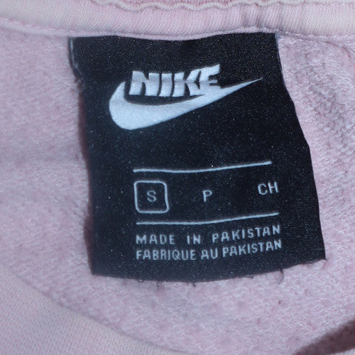 Nike Womens Pink Crew Neck Pullover Sweatshirt Size S Classic Fit