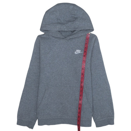 Nike Boys Grey Pullover Hoodie L 147-158cm Soft Fleece Sweatshirt