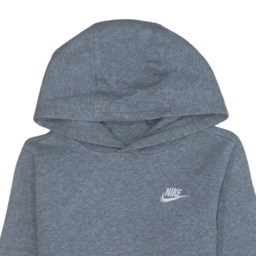 Nike Boys Grey Pullover Hoodie L 147-158cm Soft Fleece Sweatshirt