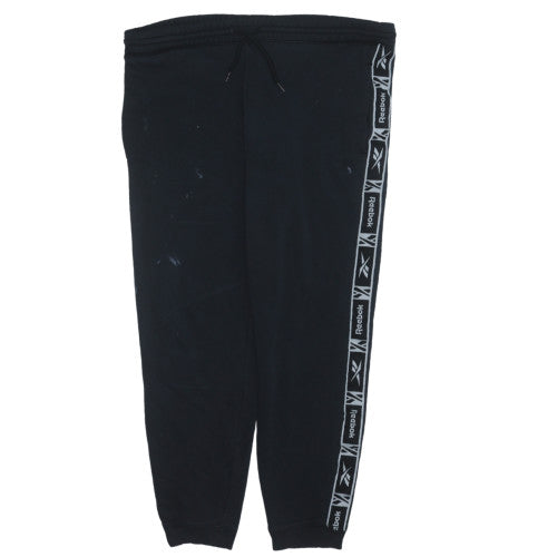 Reebok Men's Black Jogger Trousers L Regular Fit Activewear