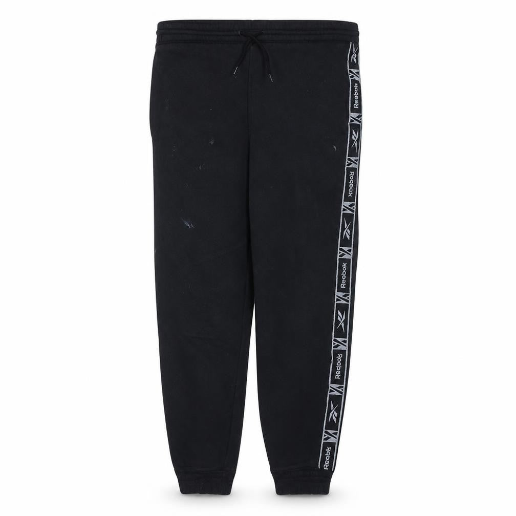 Front view of Reebok Men's Black Jogger Trousers L Regular Fit Activewear
