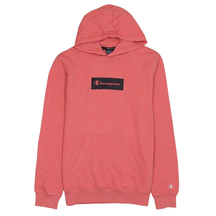 Champion Men's Pink Pullover Hoodie Medium Logo Graphic Sweatshirt
