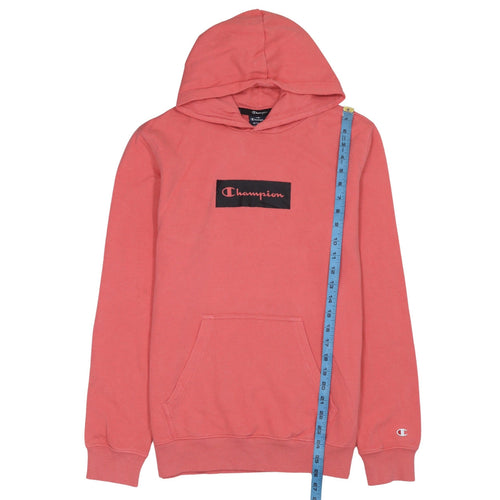Champion Men's Pink Pullover Hoodie Medium Logo Graphic Sweatshirt