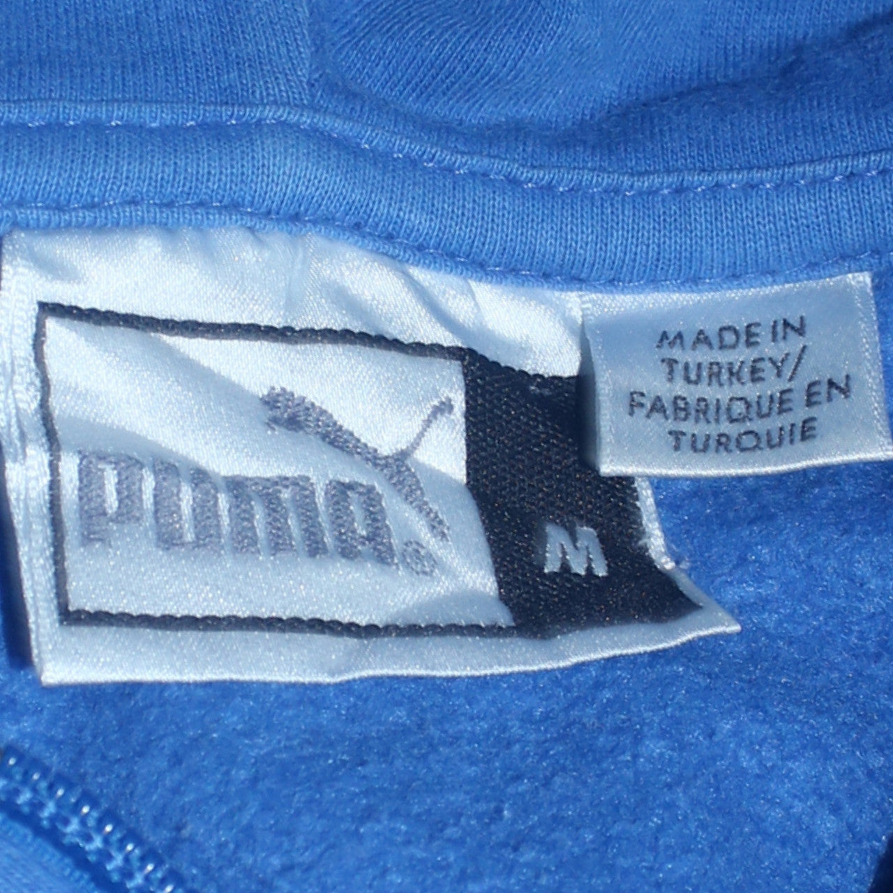 Puma Men's Blue Full Zip Hoodie Size M Sportswear