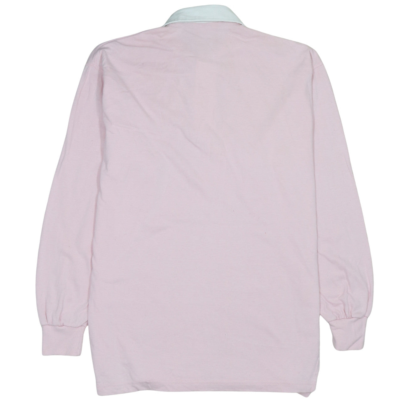 Front Row Men's Pink Collared Henley Rugby Sweatshirt XL