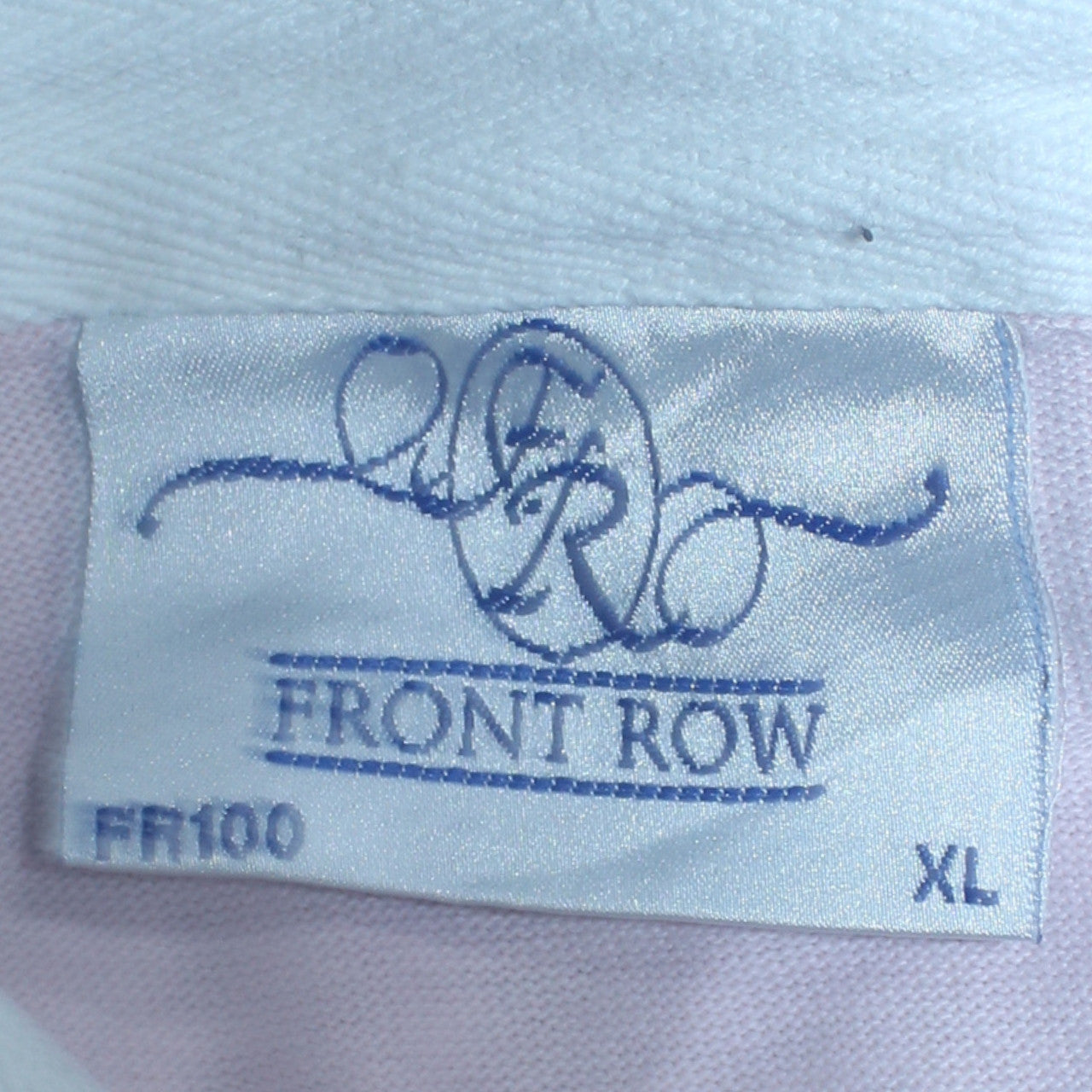 Front Row Men's Pink Collared Henley Rugby Sweatshirt XL