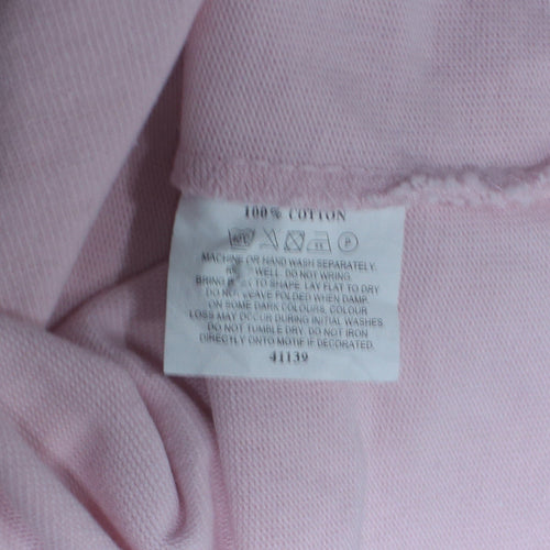 Front Row Men's Pink Collared Henley Rugby Sweatshirt XL