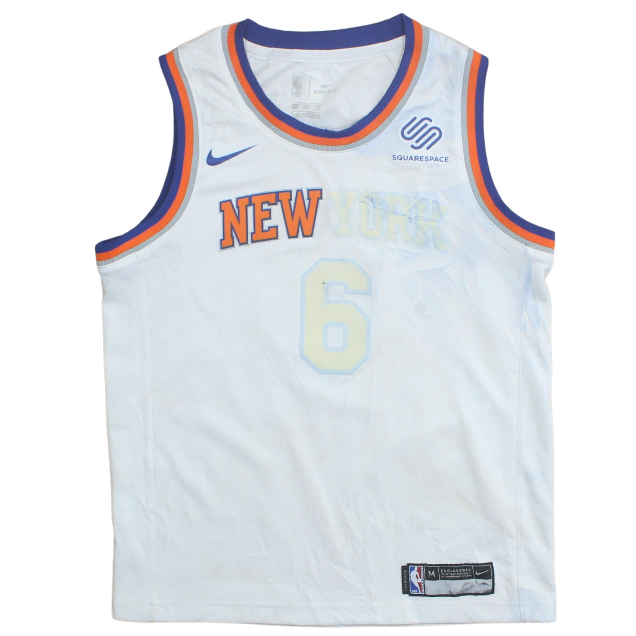 Nike Men's New York Knicks White Basketball Jersey Tank Top Size M