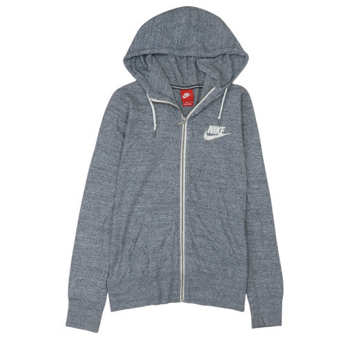 Nike Men's Grey Full Zip Hoodie Size L Lightweight Cotton Blend