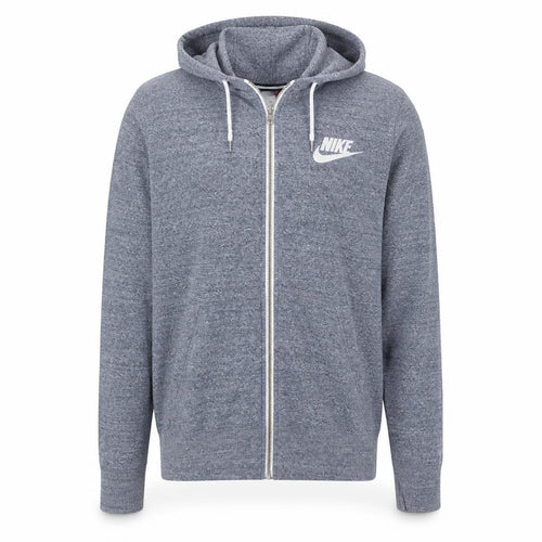 Nike Men's Grey Full Zip Hoodie Size L Lightweight Cotton Blend