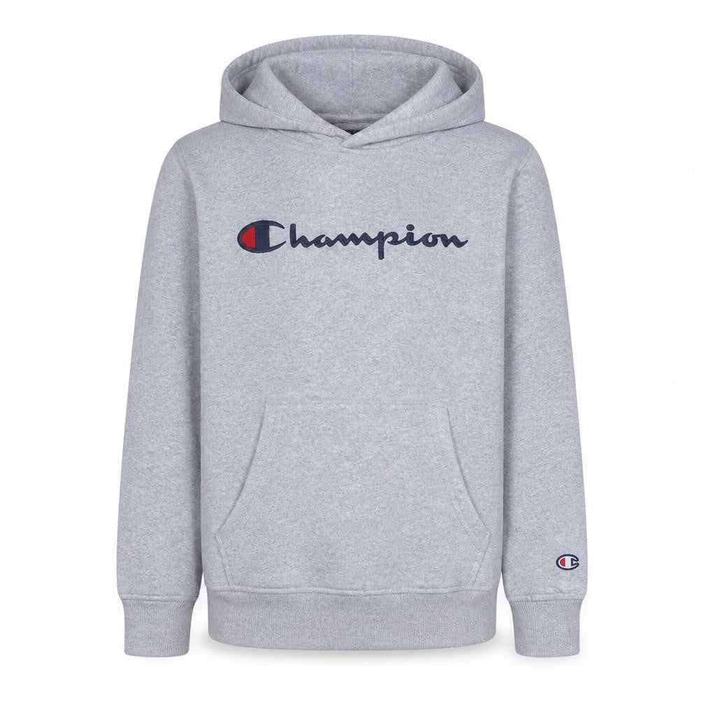 Champion Boys Grey Pullover Hoodie 13-14 Years Logo Fleece Sweatshirt