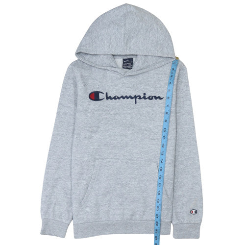 Champion Boys Grey Pullover Hoodie 13-14 Years Logo Fleece Sweatshirt