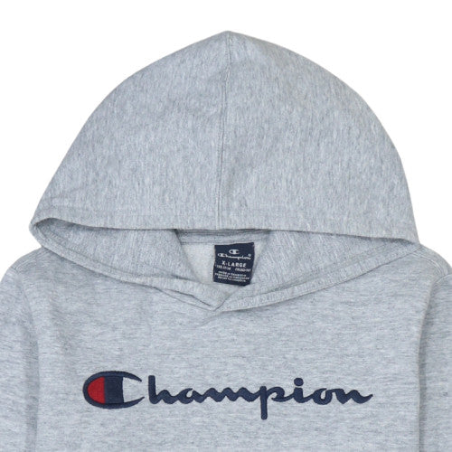 Champion Boys Grey Pullover Hoodie 13-14 Years Logo Fleece Sweatshirt