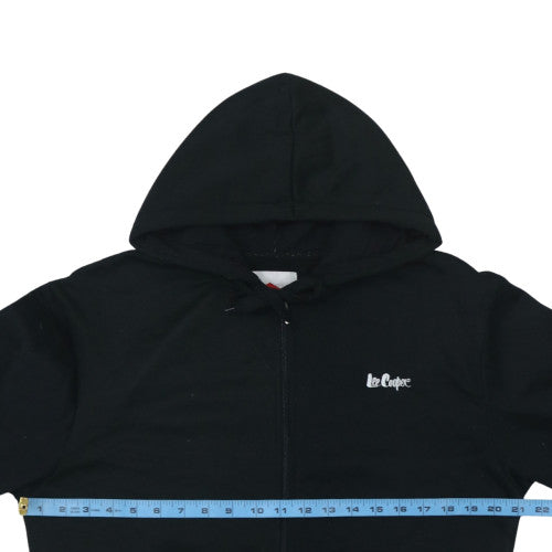 Lee Cooper Men's Black Small Full Zip Hoodie with Logo