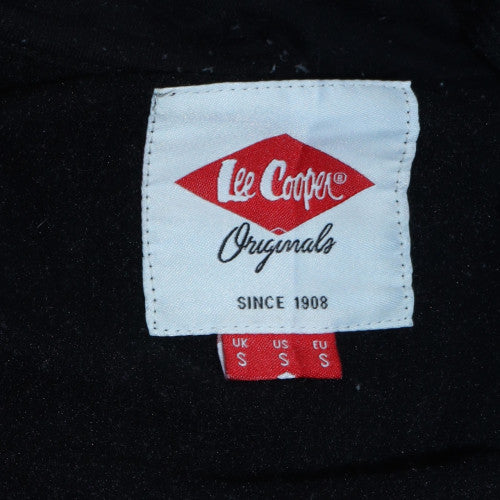 Lee Cooper Men's Black Small Full Zip Hoodie with Logo