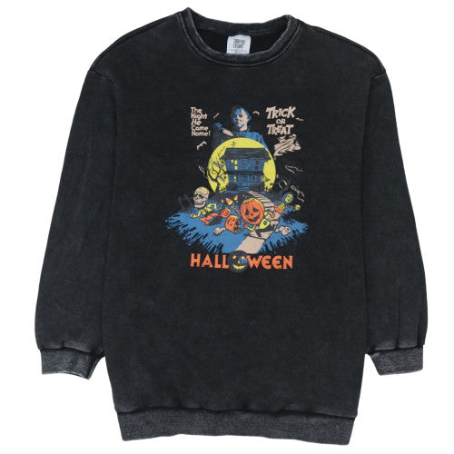 Comfort Colors Men's Black Halloween Graphic Pullover Sweatshirt M