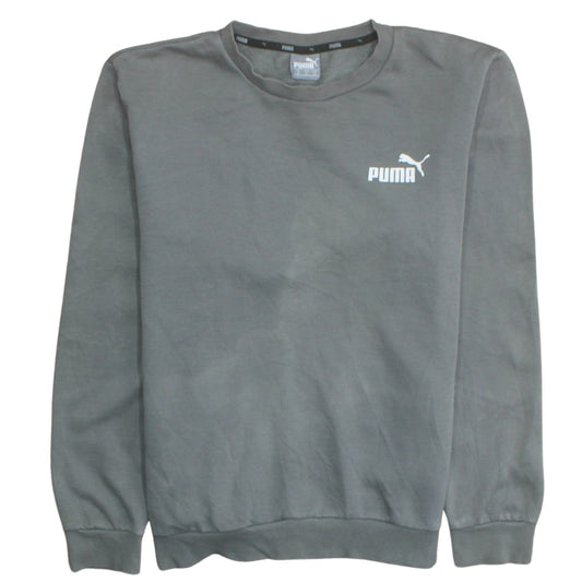Puma Men’s Grey Crew Neck Pullover Sweatshirt M Regular Fit