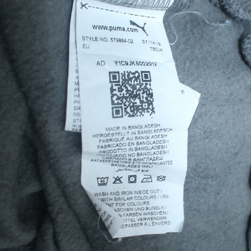 Puma Men’s Grey Crew Neck Pullover Sweatshirt M Regular Fit