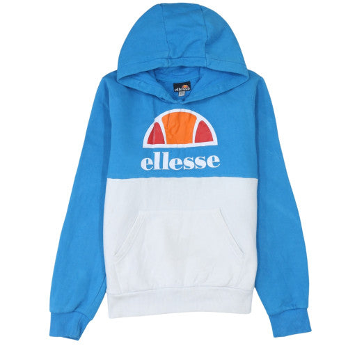 Ellesse Boys Blue & White Pullover Hoodie 13-14 Years Cotton Blend