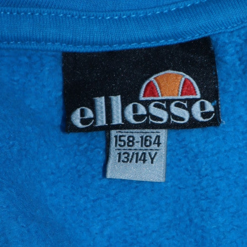 Ellesse Boys Blue & White Pullover Hoodie 13-14 Years Cotton Blend