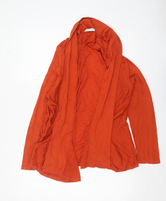 Windsmoor Women’s Orange Cotton Silk Long Sleeve Open Cardigan L