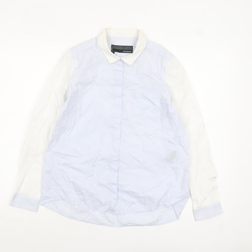 The Kooples Womens Blue Collared Button-Up Cotton Shirt Size S