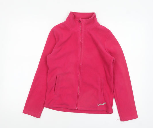 Gelert Girls Pink Fleece Full Zip Jacket 11-12 Years Lightweight Outdoor