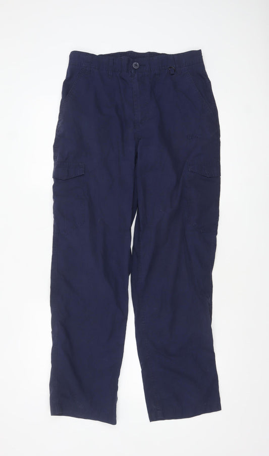Hi Gear Men's Blue Cargo Trousers Size 32 Regular Fit Outdoor Workwear