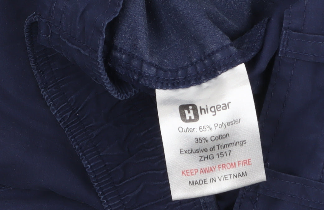 Hi Gear Men's Blue Cargo Trousers Size 32 Regular Fit Outdoor Workwear