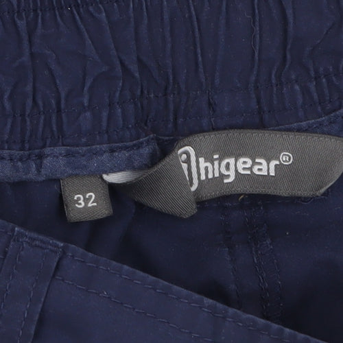 Hi Gear Men's Blue Cargo Trousers Size 32 Regular Fit Outdoor Workwear