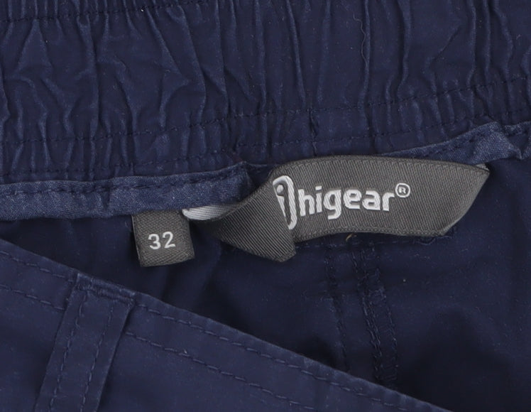 Hi Gear Men's Blue Cargo Trousers Size 32 Regular Fit Outdoor Workwear