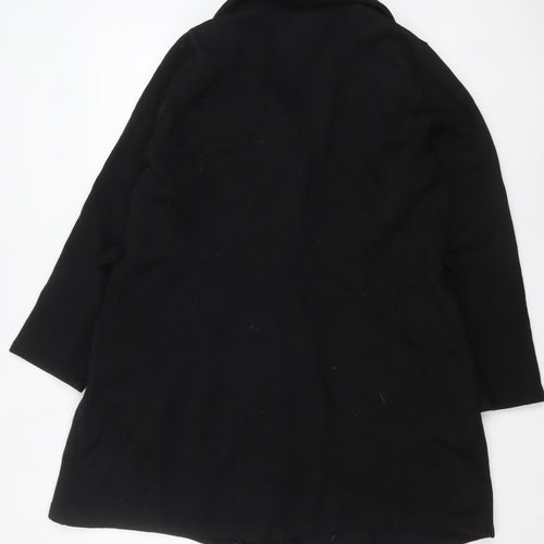 Yours Clothing Womens Black Plus Size 18 Mid-Length Overcoat