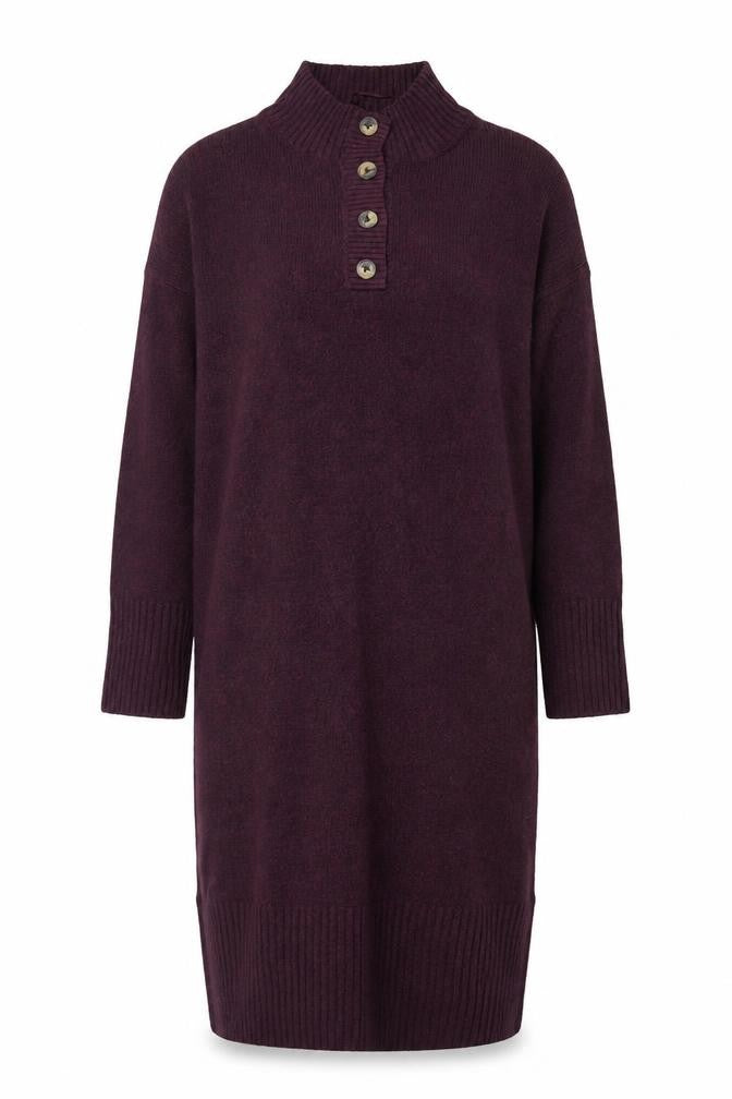 Nutmeg Women’s Purple Knit Jumper Dress Size 12-14 Long Sleeve